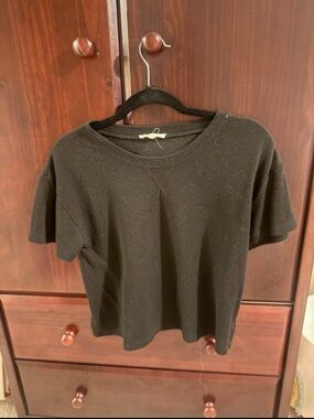 Copper Key Black Short Sleeve Crewneck Knit Top